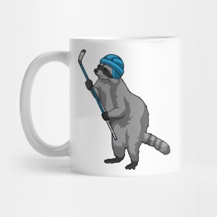 Racoon at Ice hockey with Ice hockey stick Mug